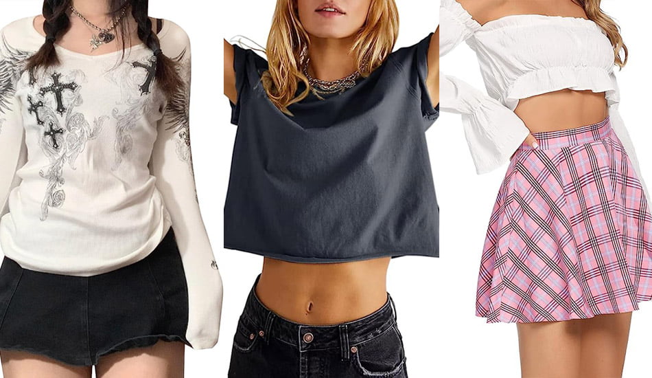 Carpetcom Women's Summer Casual Loose Fit Plain Soild Basic Short Sleeve  Crop Tops T-Shirts
